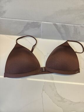 Skims front close Chocolate Brown Padded Triangle Bra size 34 D